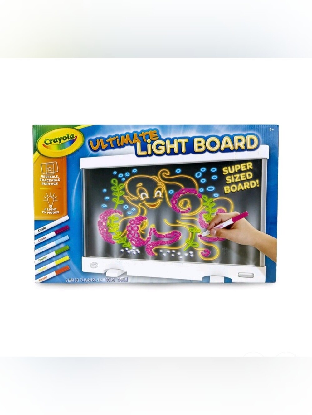 Crayola Ultimate Light Board, White, LED Tracing & Drawing Board